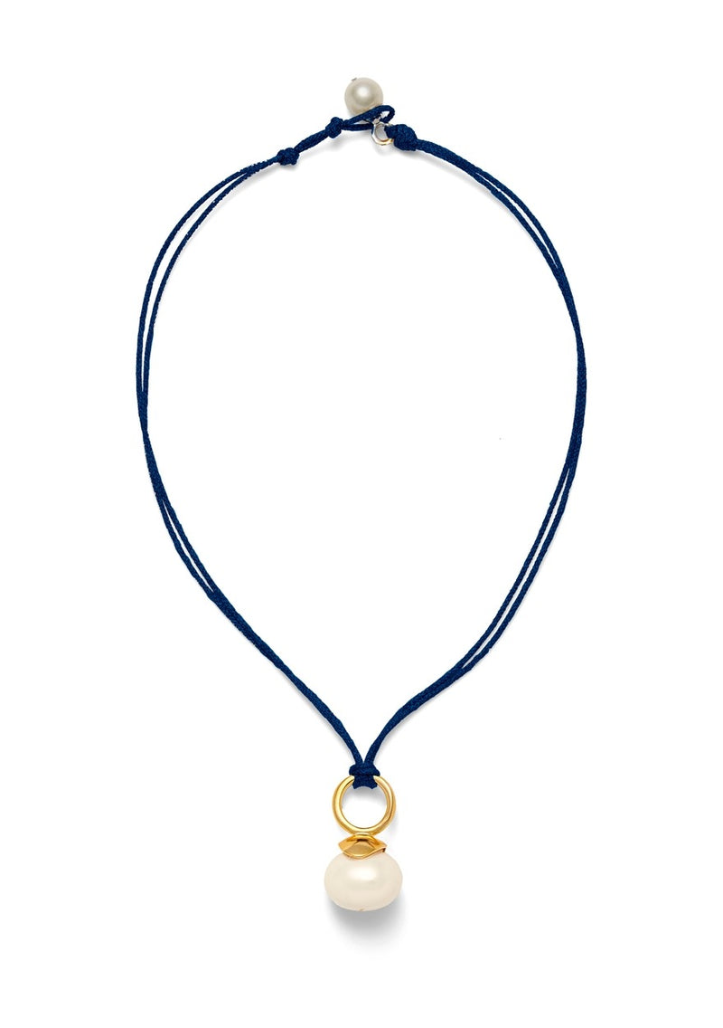 Catherine Canino Pebble Pearl Cord Pendant