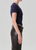 Maude U-Neck Tee - Navy