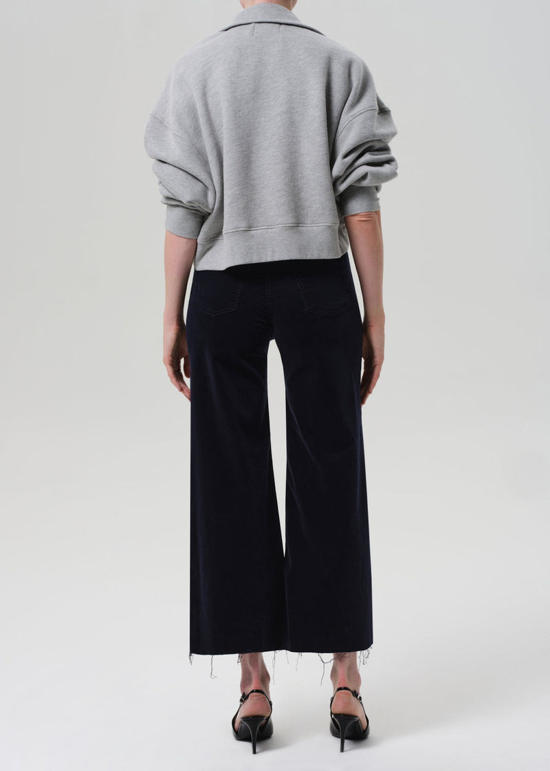 Lyra Wide Leg Crop Corduroy - Navy