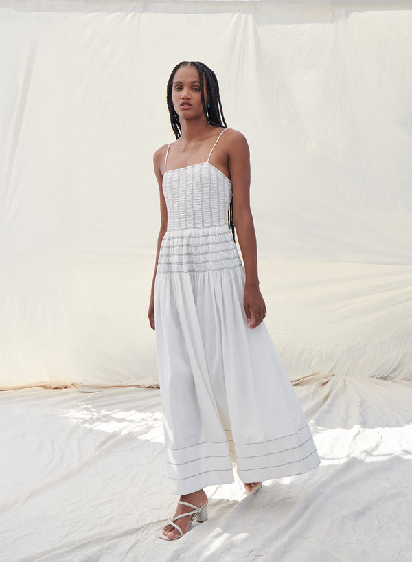 Adalene Dress - White Twill