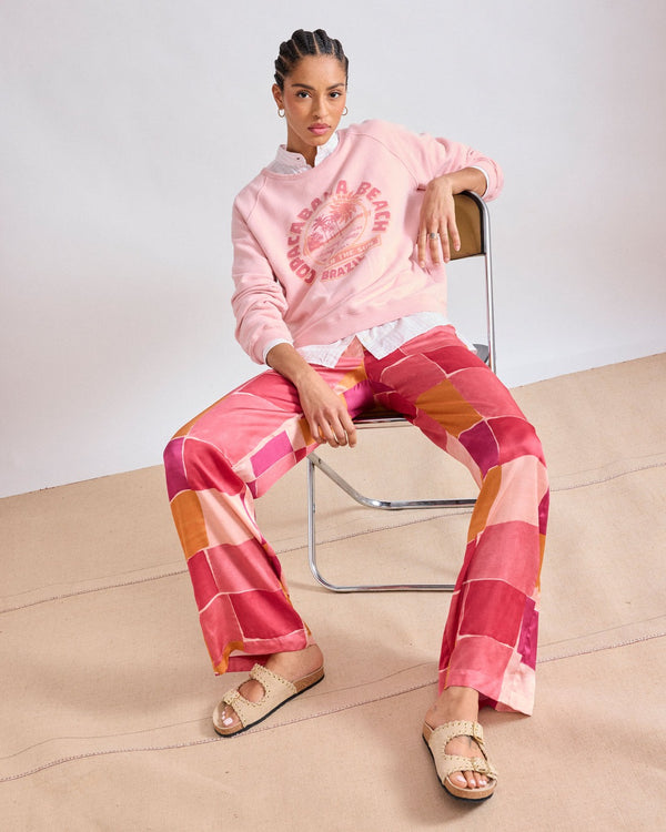 Geometric Positano Pant - Pink/Orange