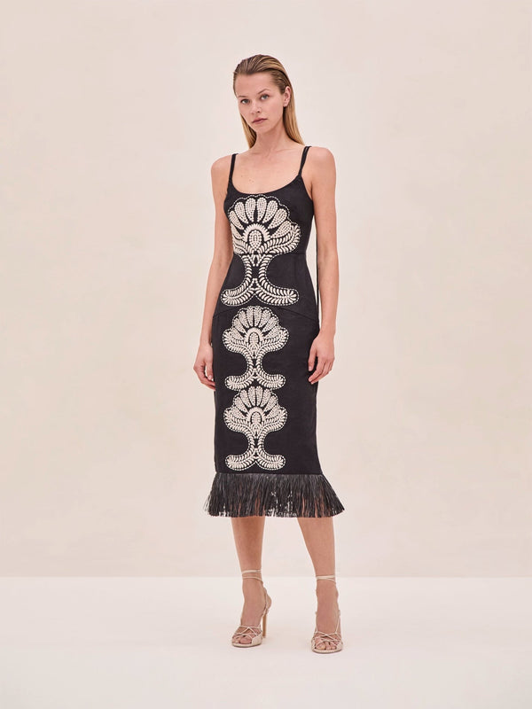 Naturi Dress - Black White