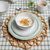 Sitio Stripe Cereal/Ice Cream Bowl Set - Basil