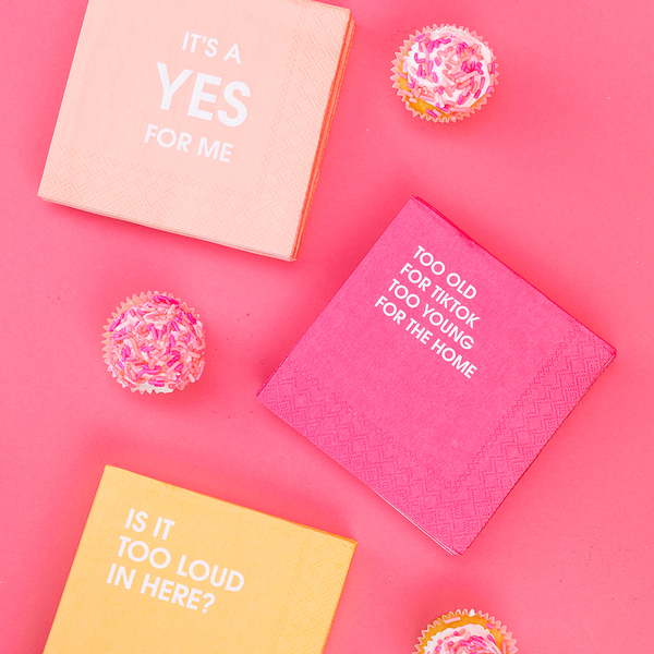 It's A Yes For Me Cocktail Napkins