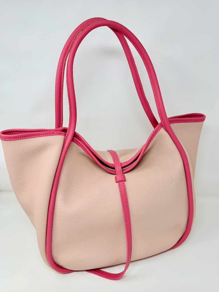Oliveve Two Tone Leather Ellis Hobo Tote