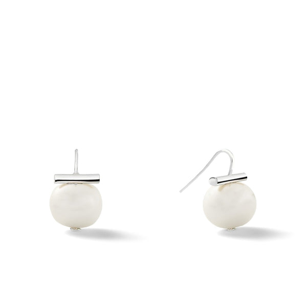 Classic Forever Fave Pebble Pearl Earrings - Medium - Sterling Silver