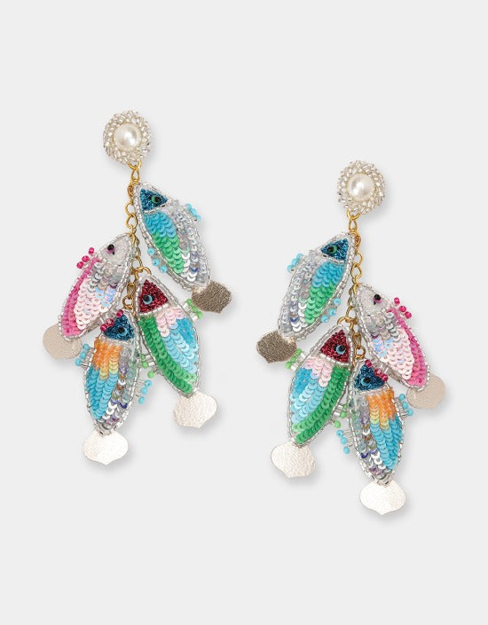 Fishing Earrings - Multi