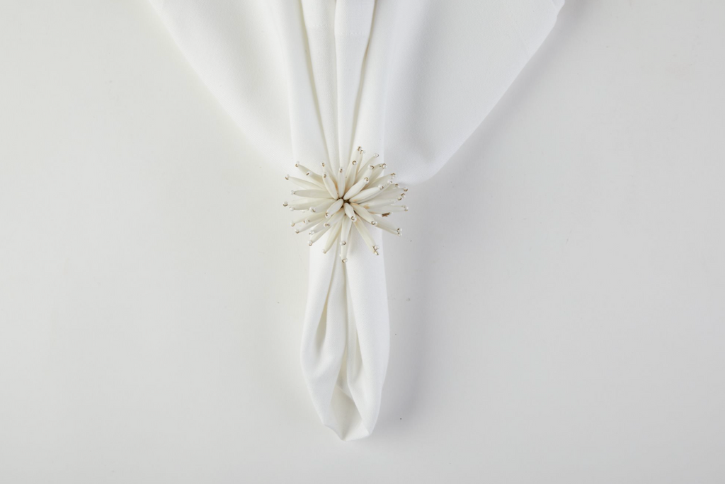 Spike Napkin Ring Set - Natural