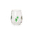 Holiday Tree Clear Bubble Stemless Wine Glass Set