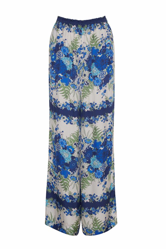 Cara Cara Samantha Pants - Evening Blue Bombay Bouquet