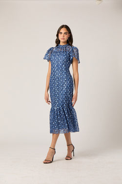 Midnight Martine Dress - Indigo/Ivory/Navy