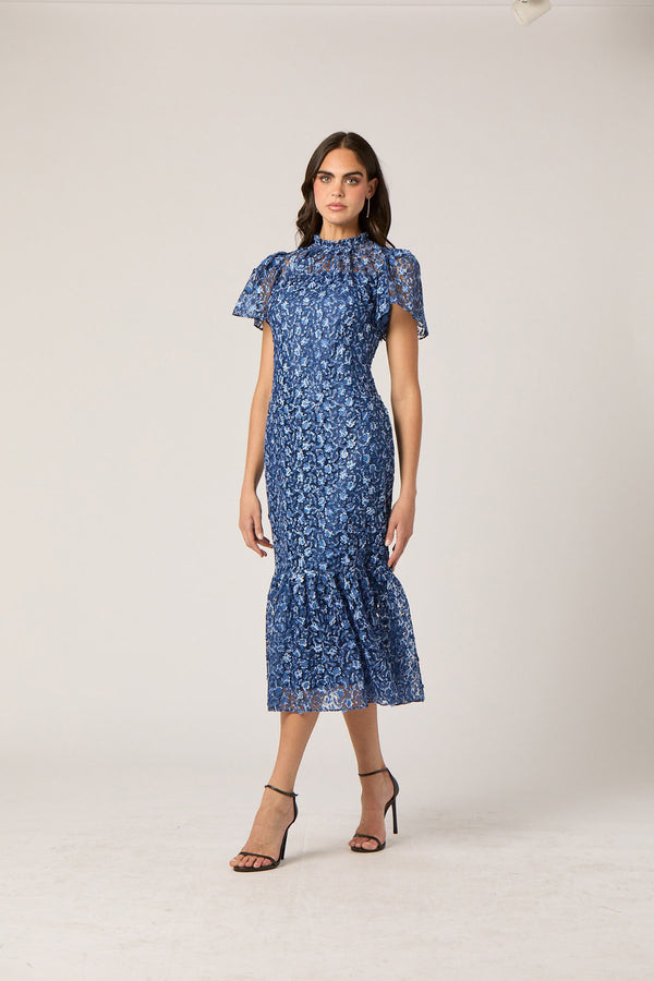 Midnight Martine Dress - Indigo/Ivory/Navy