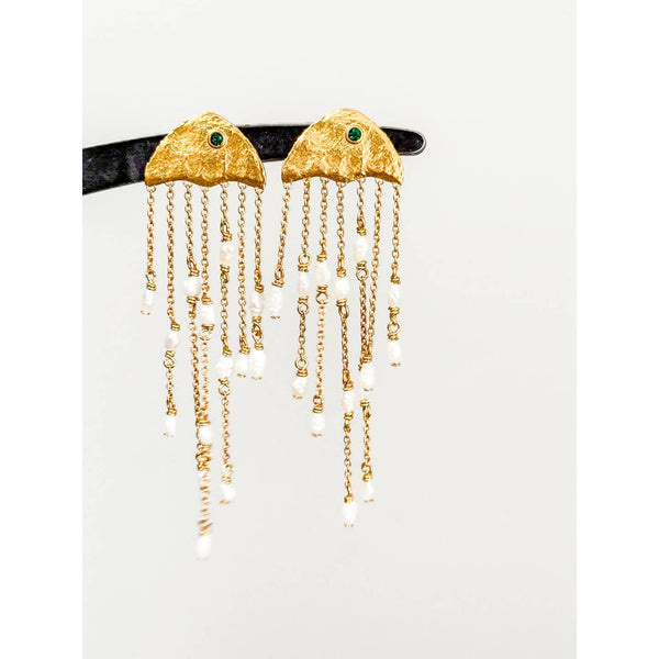 Juma Pearl Jellyfish Earrings