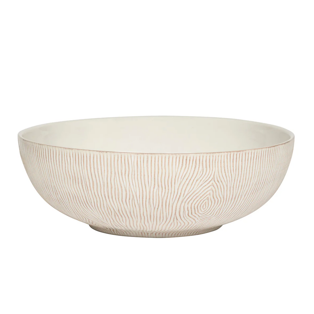 Blenheim Oak 12" Serving Bowl - Whitewash