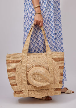 Original Straw Traveler Bag - Toast Stripe