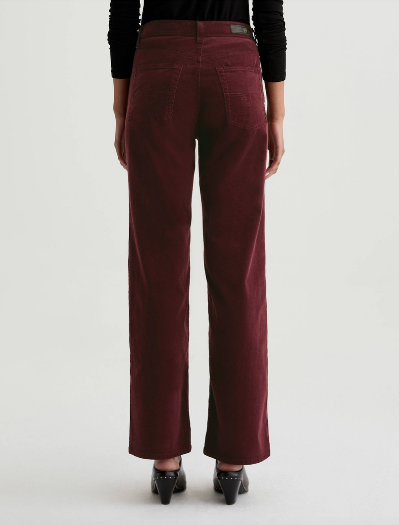 Brinley Mid-Rise Straight Corduroy - Winery