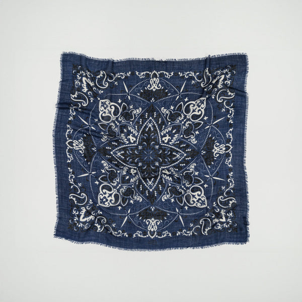 Large Wool & Silk Bandana Scarf