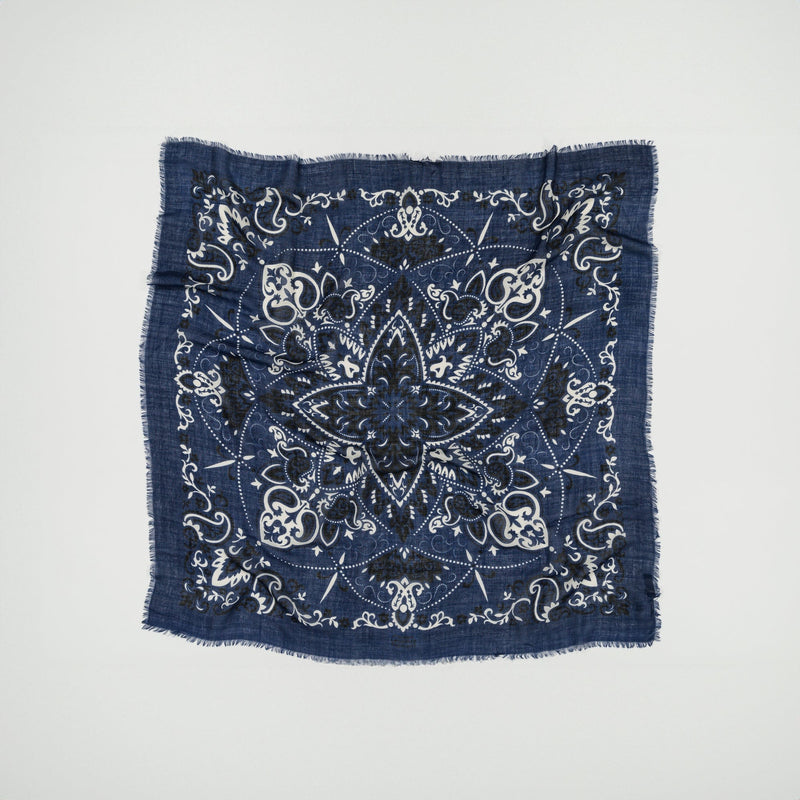 Large Wool & Silk Bandana Scarf