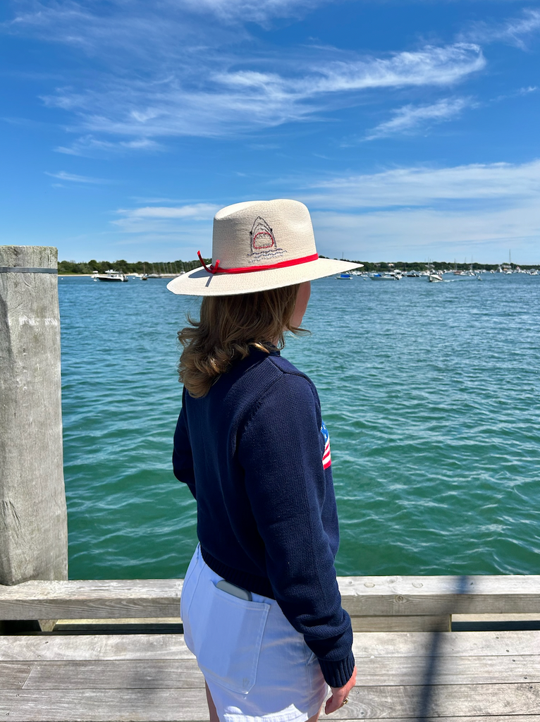Embroidered MVY Shark Palm Hat