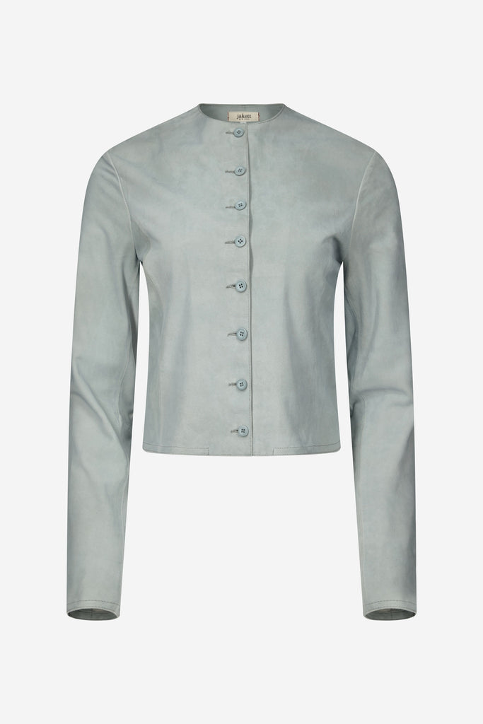 Demi Washed Suede Jacket - Quarry