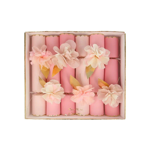 Pink Tissue Floral Crackers