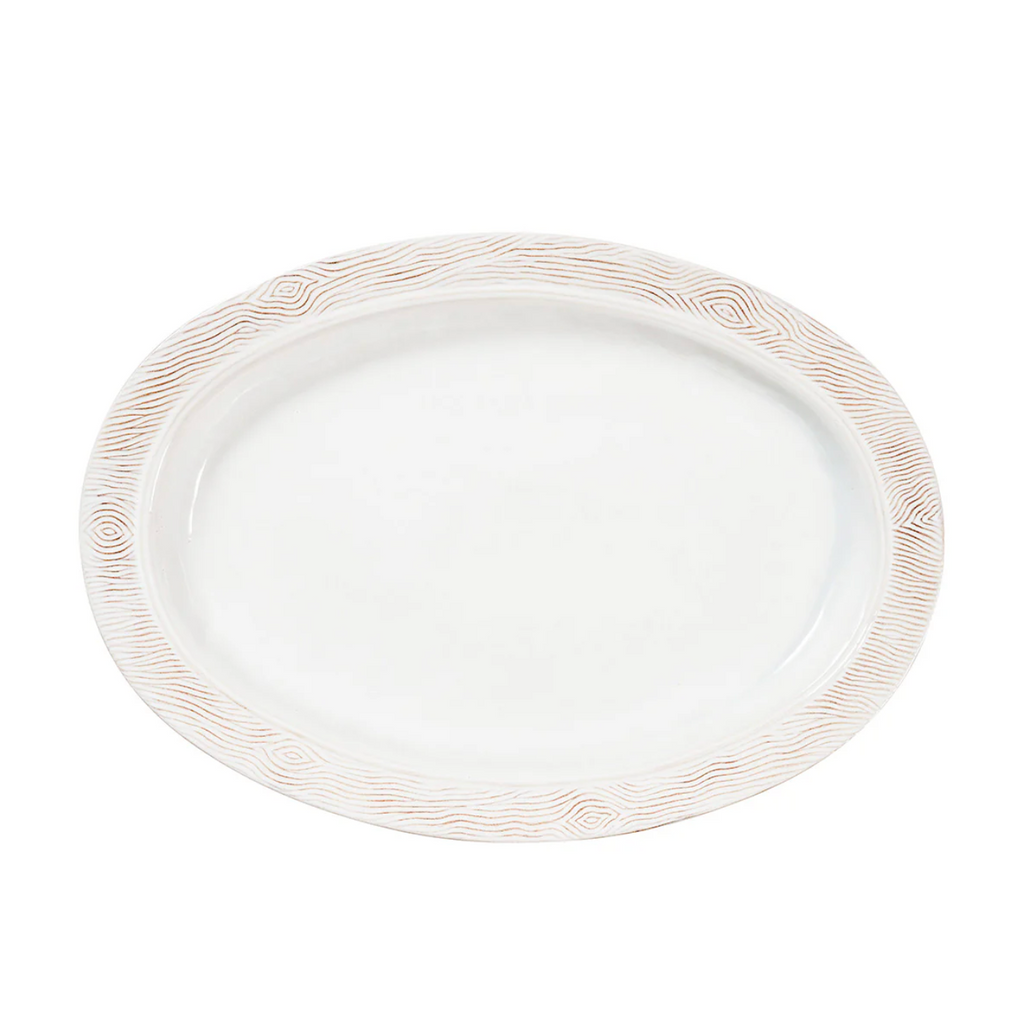 Blenheim Oak 18" Serving Platter - Whitewash