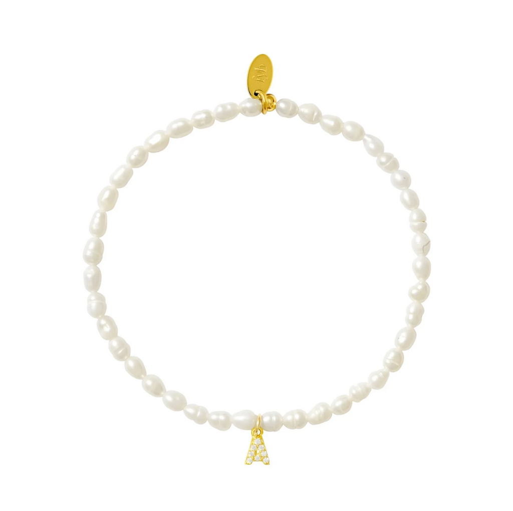Pearl Identity Bracelet - Gold