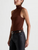 AG Jeans Faey Sleeveless Turtleneck - Chestnut