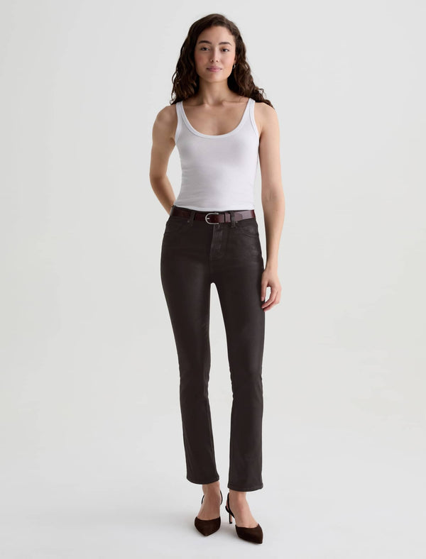 Mari Slim Straight - Leatherette Super Black