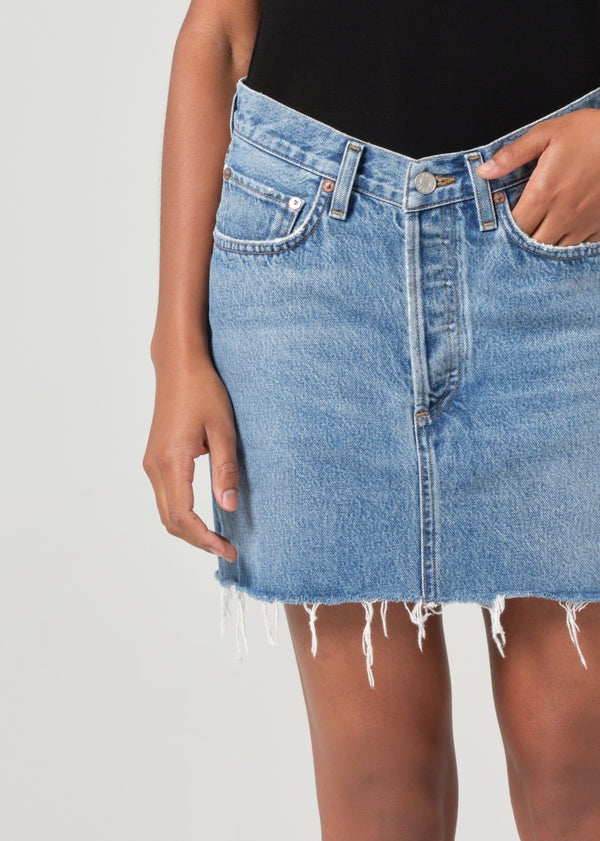 V-Waist Mini Skirt - Fairway