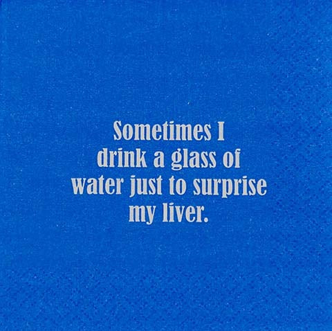 Funny Cocktail Napkins - Glass Of Water