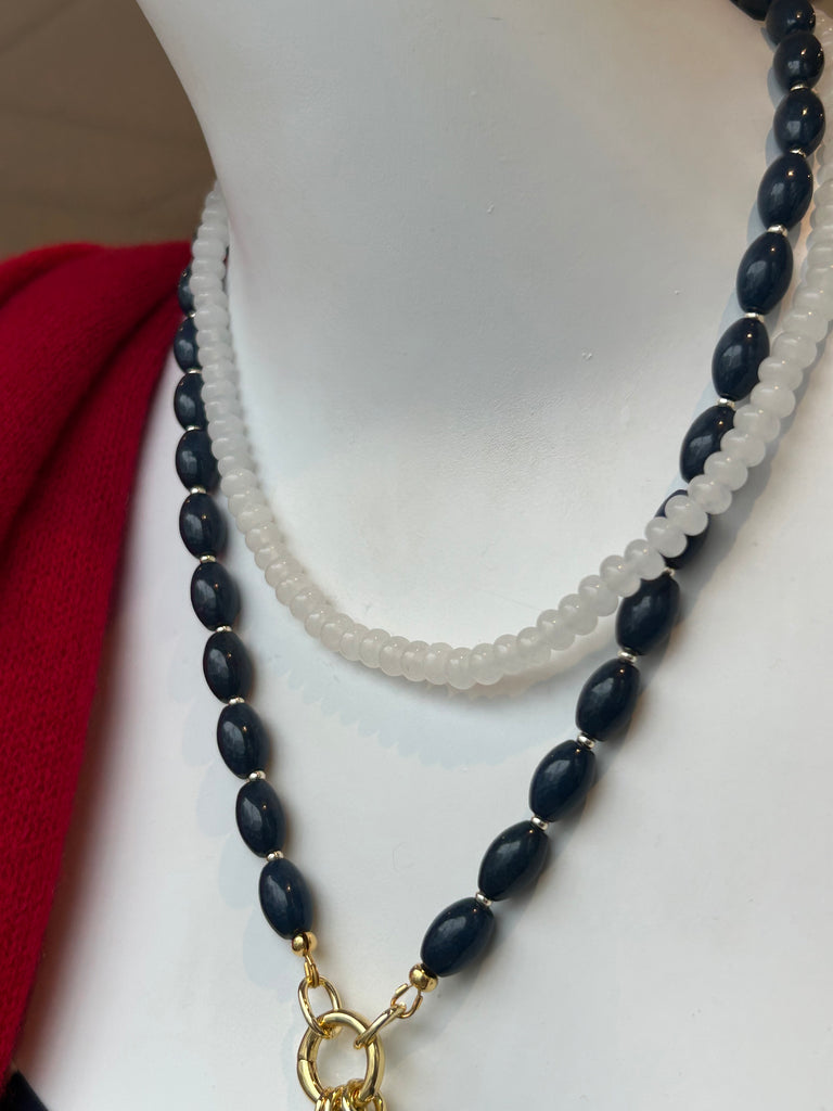 Beaded Necklace - White
