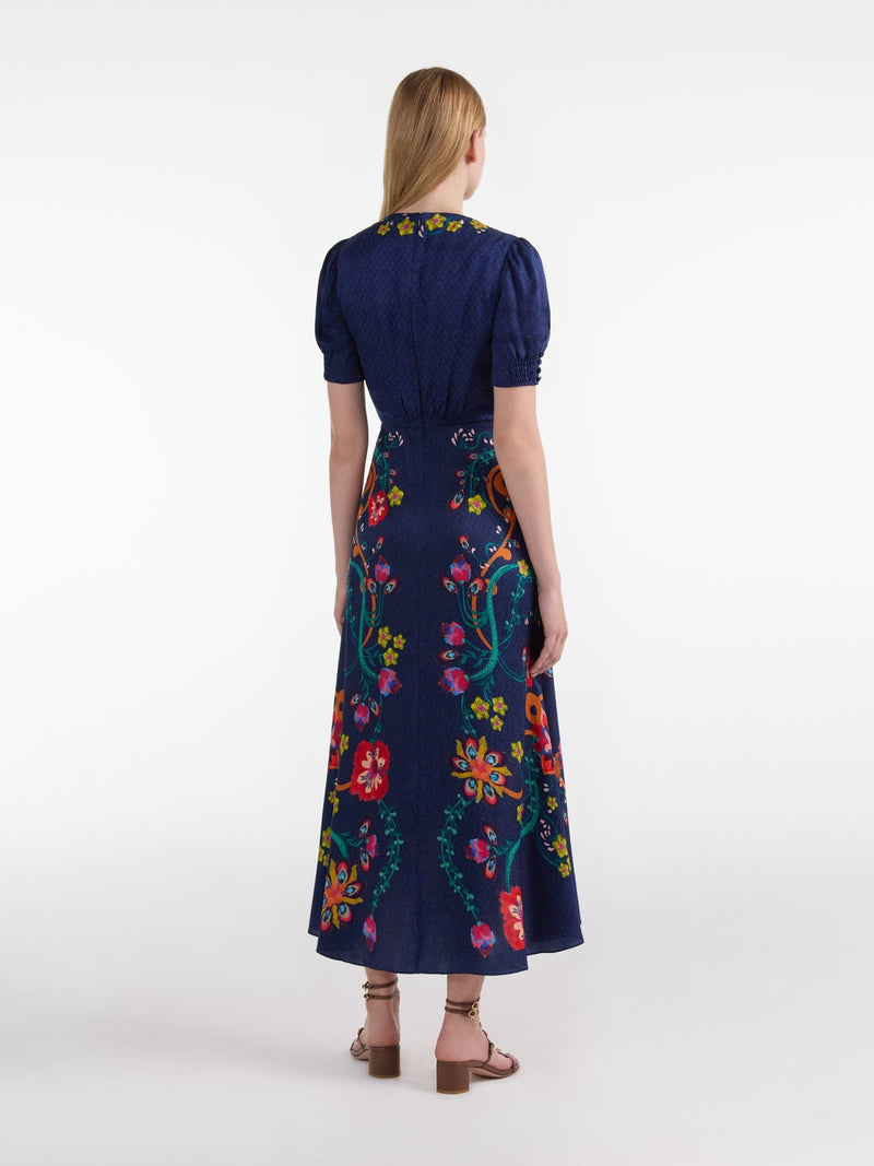 Saloni Lea Long Dress - Corsage Bloom