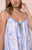 Juliet Dunn Johri Mirror Loose Strappy Mini Dress - White/Blue