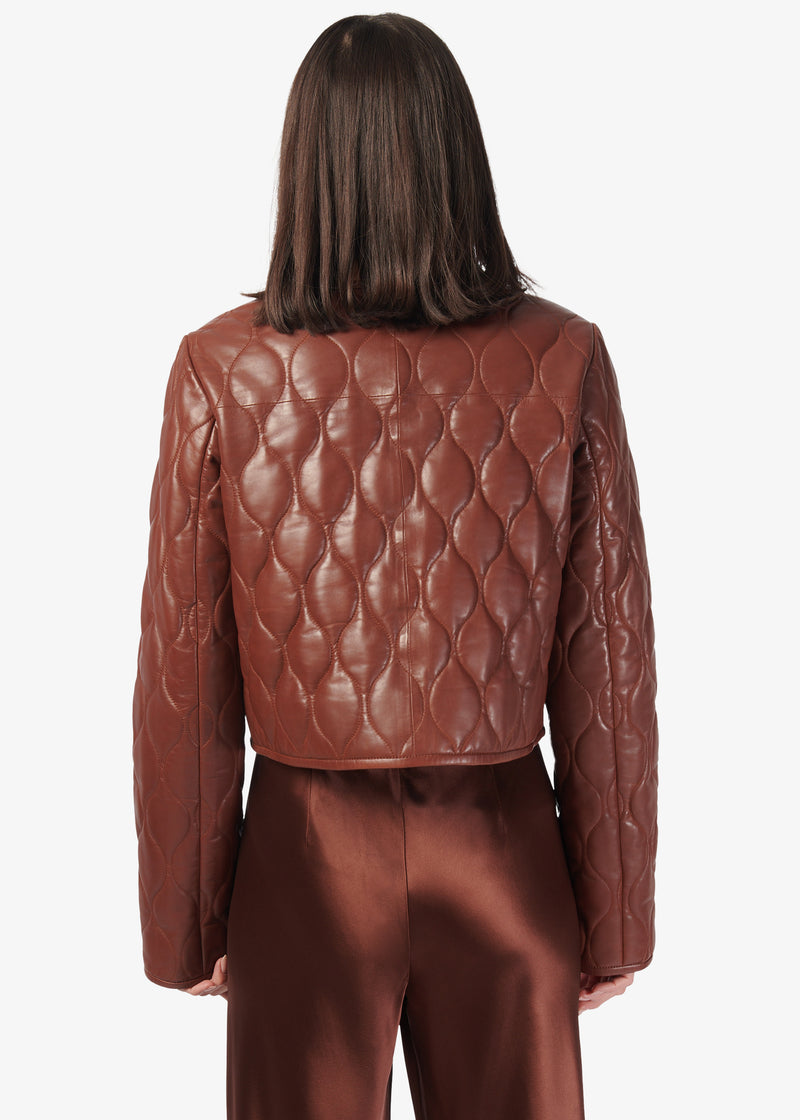Wanda Leather Jacket - Mousse