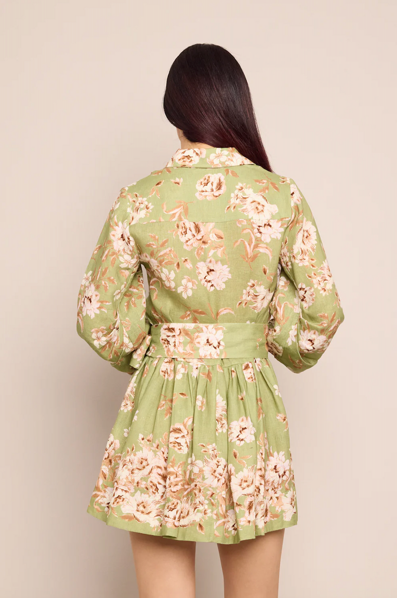 Raya Mini Dress - Farfella Sage