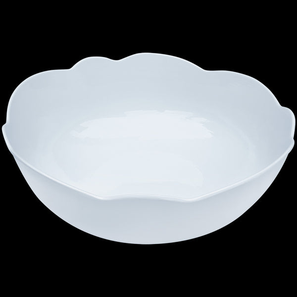 Scalloped Serving Bowl - White