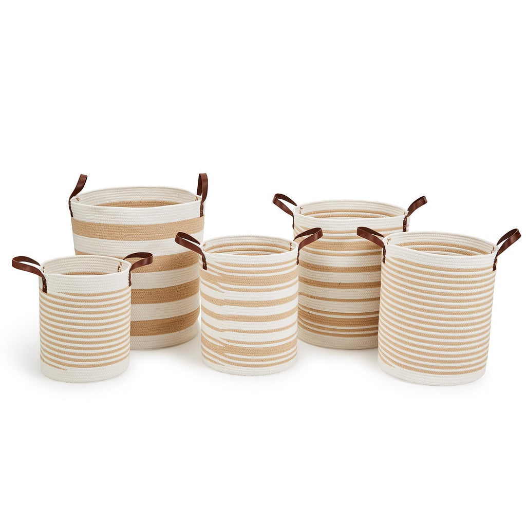Natural Stripe Basket - 13"