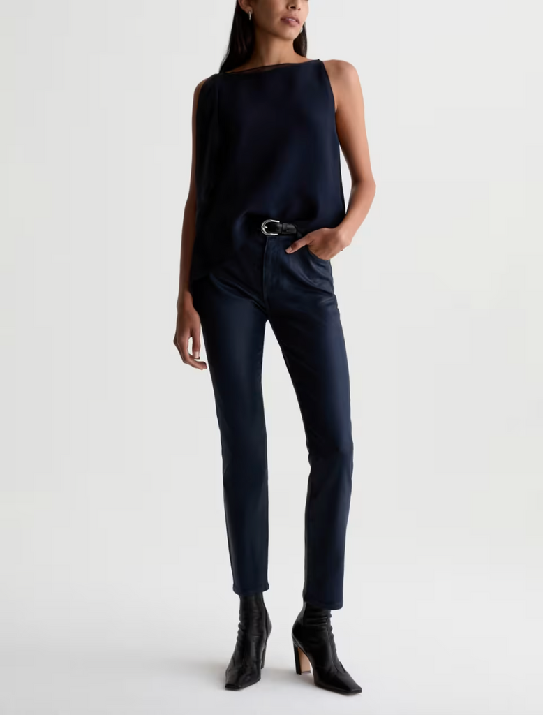 AG Jeans Mari Slim Straight - Leatherette Deep Trenches