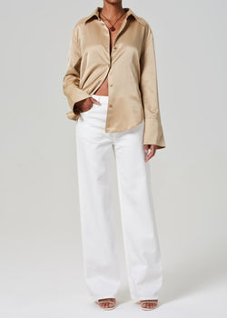 Annina High Rise Wide Leg 33" - Soft White