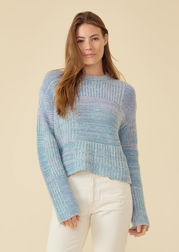 Georgia Cashmere Sweater - Sea Green Combo