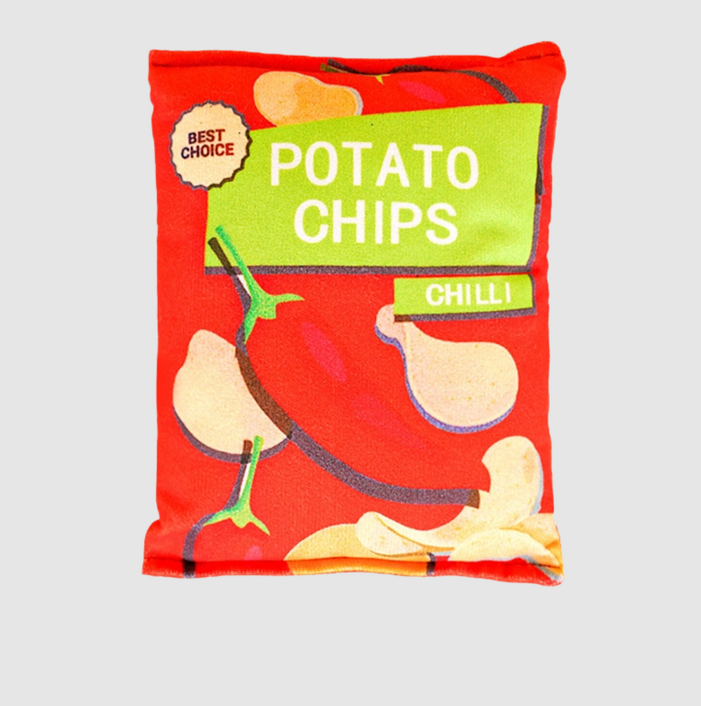 Plush Potato Chip Dog Toy