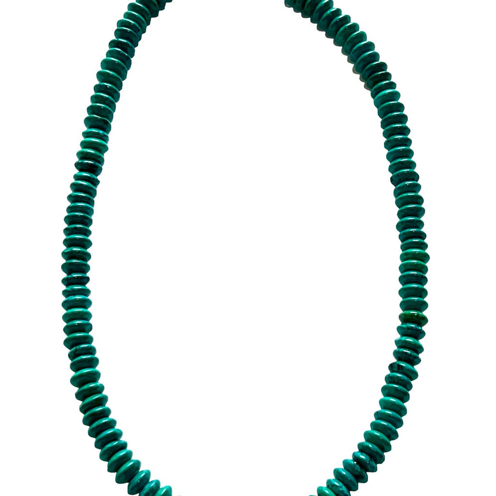 Angelic Teal Discs Beaded Necklace