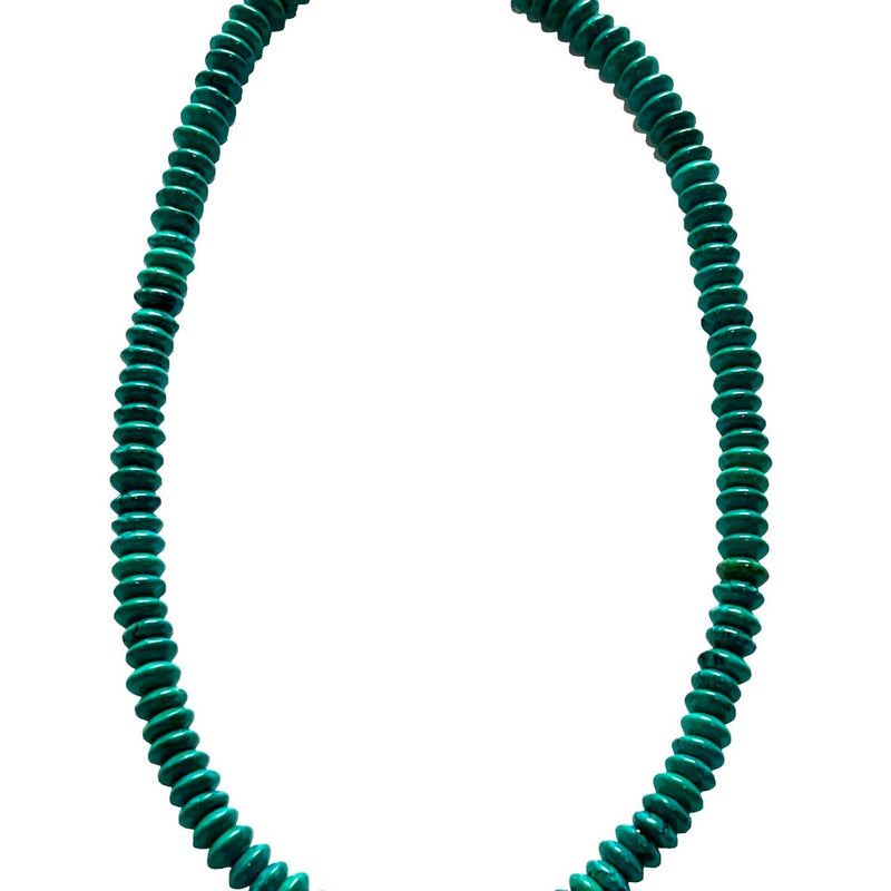 Angelic Teal Discs Beaded Necklace