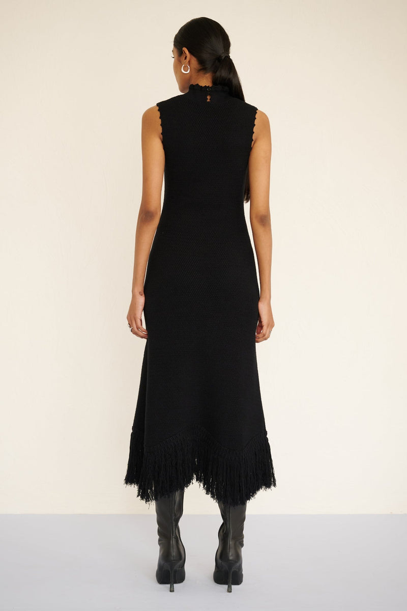 Banjanan Amelia Fringe Dress - Black