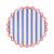 Nautical Striped Paper Side Plates