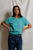 PWT Harley Boxy Crew Tee - Teal Blue
