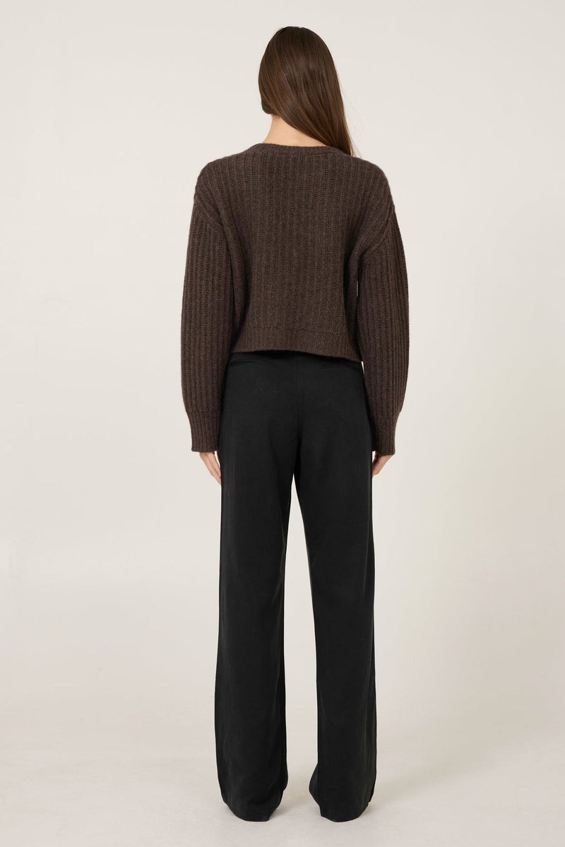 Polly Cashmere Cardigan - Coffee