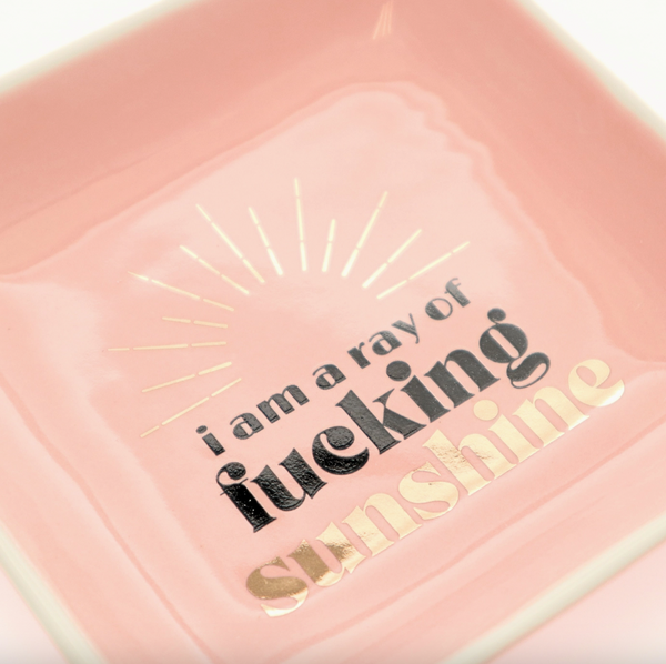 Ray Of Fucking Sunshine Square Trinket Tray