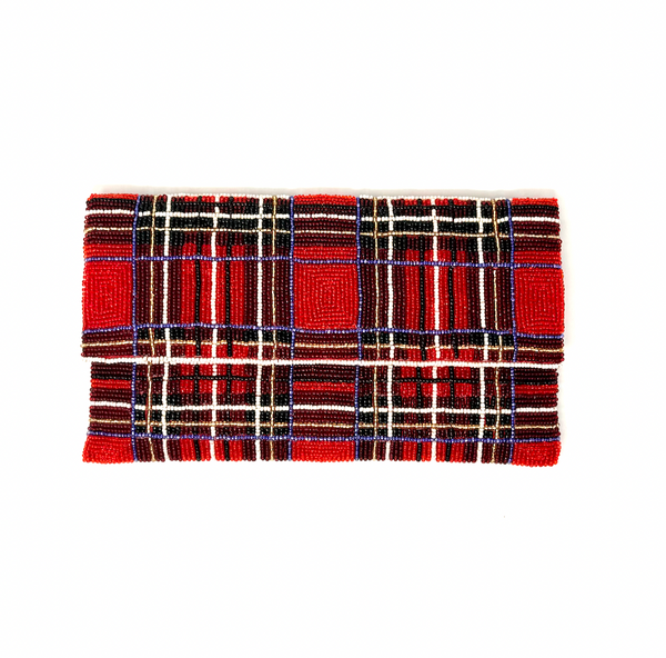 Small Plaid Foldover Clutch